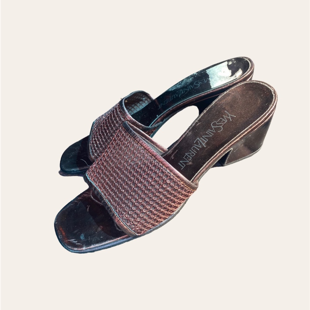 Vintage Yves Saint Laurent Woven Sandals